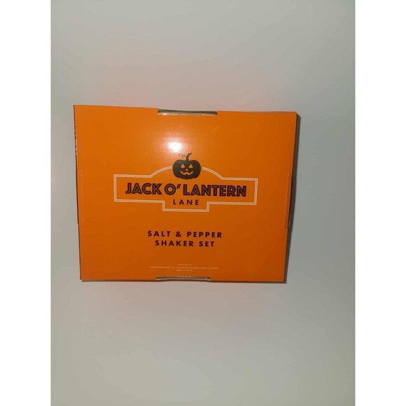 Jack O Lantern Halloween SALT & PEPPER SHAKERS Ghost Tombstone 3pc Set NIB NEW - Picture 5 of 6